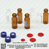 auto sampler vial lab clear amber serum liquid bottle 11mm wide